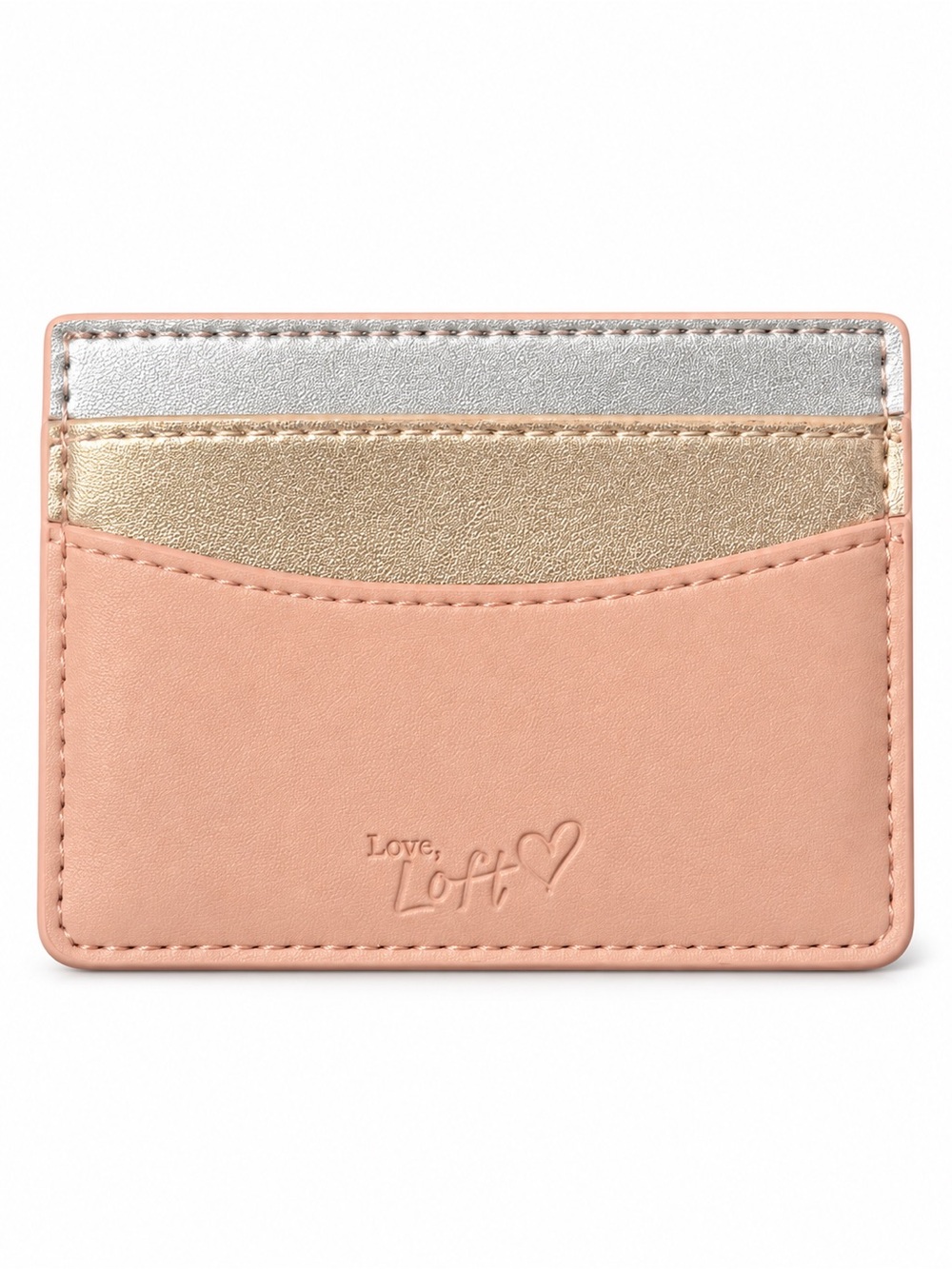 Love LOFT Blush Pink Metallic Card Holder